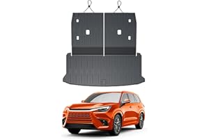 GALVAGNITE Cargo Mat for 2024 Lexus TX (6-seat/7-seat), All Weather TPE Cargo Liner with Backrest Mats Backrest Cover Protector for TX Accessories (Trunk Mat with Backrest Mat)