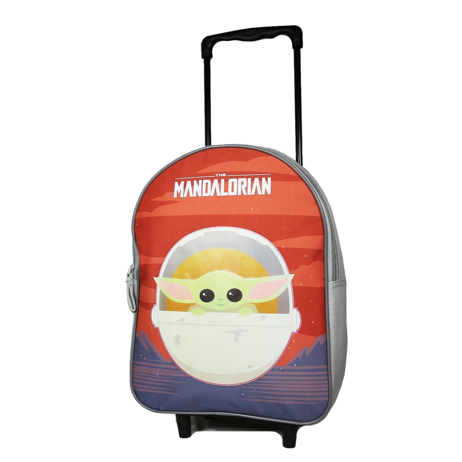 Bagtrotter Star Wars The Mandalorian Baby Yoda 31cm Wheeled Backpack - Grey, grey