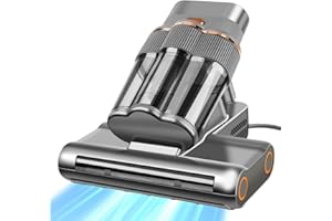 DAVANPAL Powerful Mattress Vacuum Cleaner,Handheld Bed Vacuum with UV-C Light, 16Kpa Strong Suction, 30000 RPM Dual Drum Brushes, 140°F Hot Air & Ultrasonic Tech, 500W Corded for Quick Dust Removal