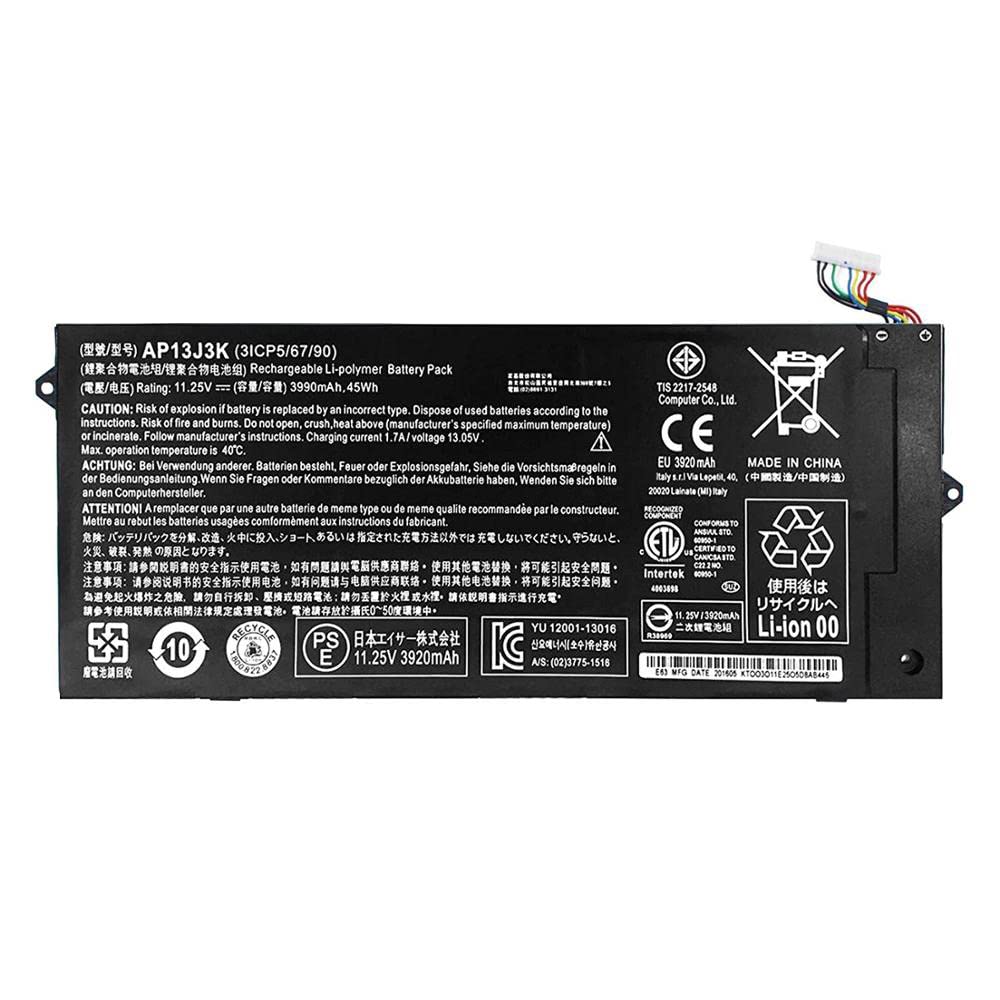 7XINbox 11.4V 3920mAh 45Wh AP13J3K AP13J4K Replacement Laptop Battery for Acer Chromebook 11 C740 C720 C720P C720P-2666 C720-2800 C740-C3P1