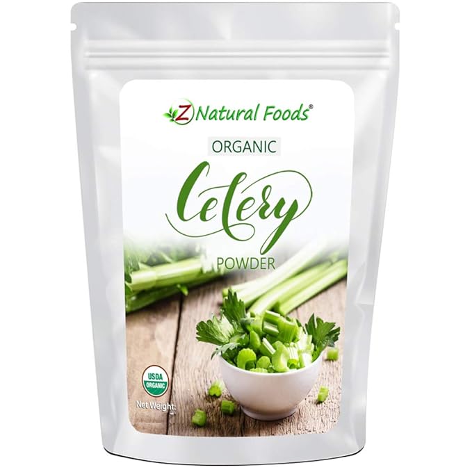 Organic Celery Powder Bulk 5 lb Size Dried for Easy Storage Mix