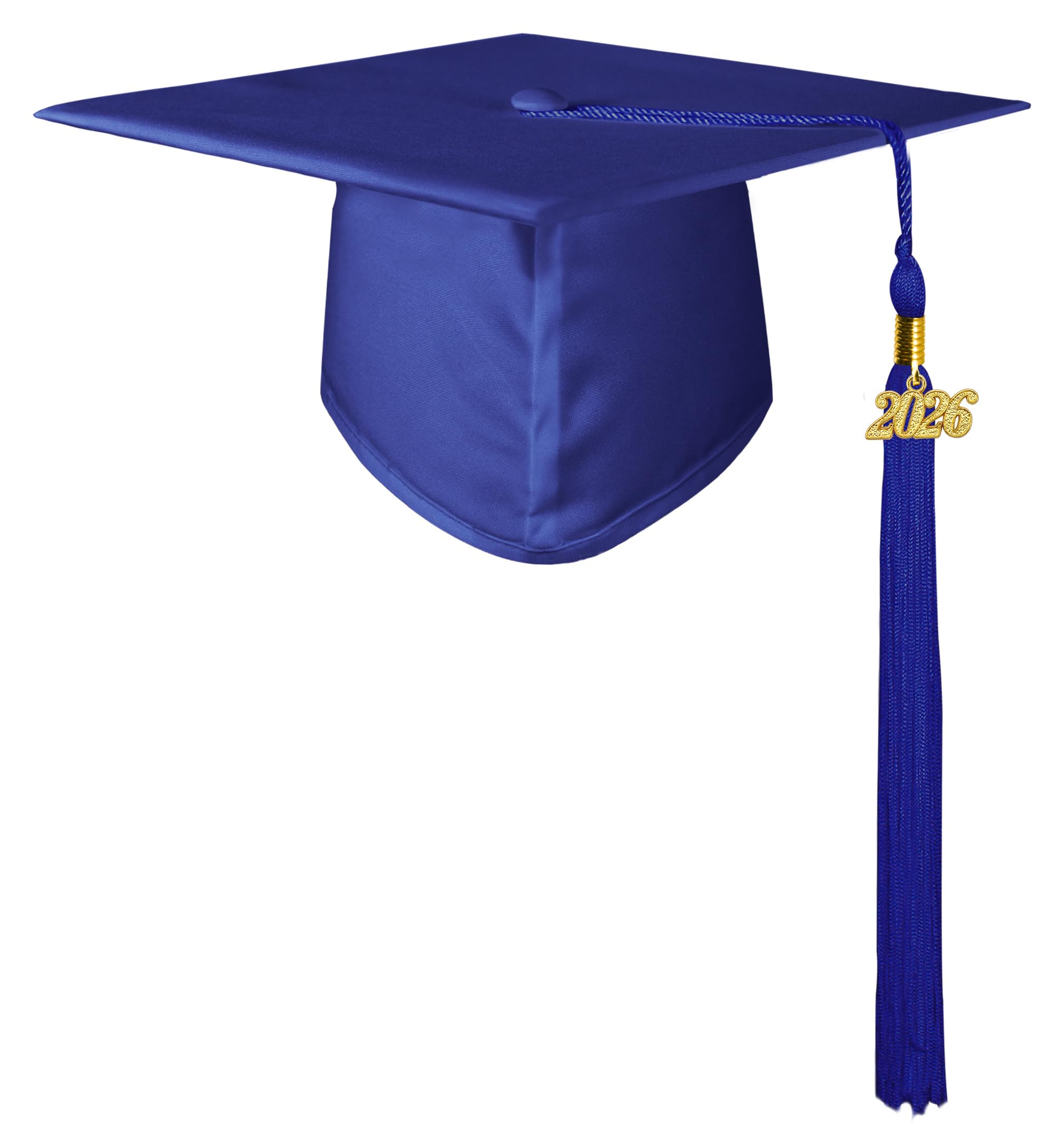 GraduatePro Graduation Cap Hat for Adults 2026 Mortor Board Academic High School University with Royal Tassel