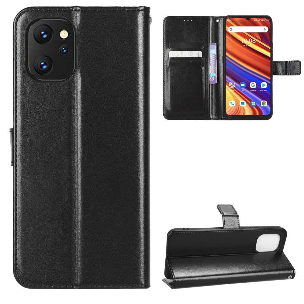 BellaCase Umidigi F3/F3S/F3 SE Case [Wallet Case] [Kickstand] [Card Slots] [Magnetic Flip Cover] Compatible with Umidigi F3/F3S/F3 SE Smartphone(Black)
