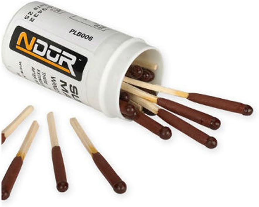 NDUR Waterproof Survival Matches - 25 Matches - NDR-021050