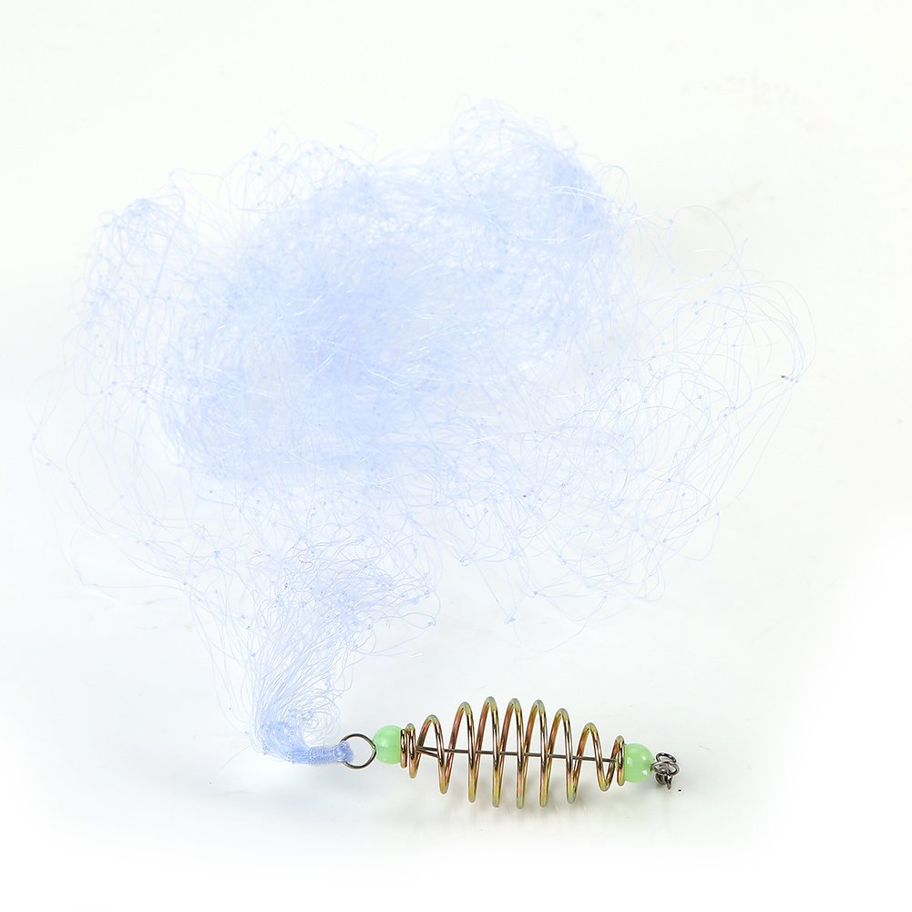 Alomejor 4PCS Copper Spring Fishing Net,Trap Tackle Tool Fishing Netting Luminous Beads(12#)