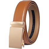 Founders & C Ratchet Belts for Men-Black/Brown Belt Leather 1 3/8" for Casual Dress-Micro Adjustable Belt
