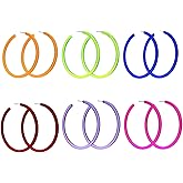 Colorful Big Hoop Earring Acrylic Open Large Hoop Earrings C Shape Trendy Chunky Earrings 80s 90s Retro Lightweight Statement Ear Jewelry Earring For Women