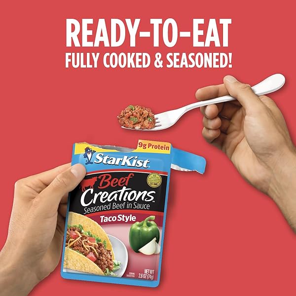STARKIST BEEF CREATIONS TACO STYLE, 2.6 OZ POUCH