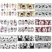 WOKOTO 25 Sheets Halloween Waterslide Nail Decals with 1Pcs Tweezers Grimace Skull Eye Nail Art Wrap Stickers Manicure Kits