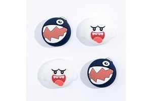 Yocore Cute Switch Thumb Grip Caps,Soft Silicone Thumb Grips,Analog Soft Silicone Joystick Caps Stick Caps for Switch/OLED/Switch Lite,4 Pcs-Ghost Dog