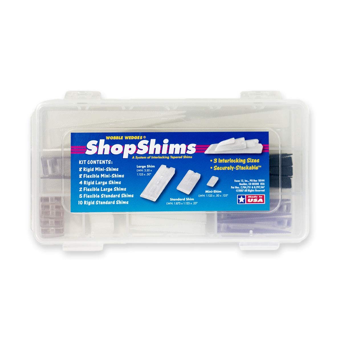 WOBBLE WEDGES - ShopShim Kit, 37pc Variety Pack, Rigid and Flexible Standard Size, BigGap and Mini Wedges: Level Furniture, Toilets, Household Appliances and Restaurant Tables