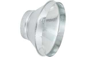 PATIKIL 14 Inch to 8 Inch Duct Reducer, Galvanized Steel Round Air Duct Reducer Crimped Pipe Increaser Adapter Connector Fitt