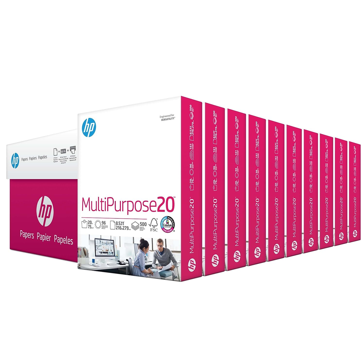 HP Printer Paper | 8.5 x 11 Paper | MultiPurpose 20
