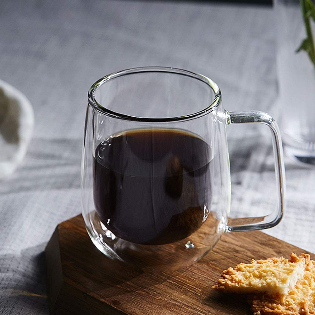 Juego de 2 tazas de café de doble pared con aislamiento
