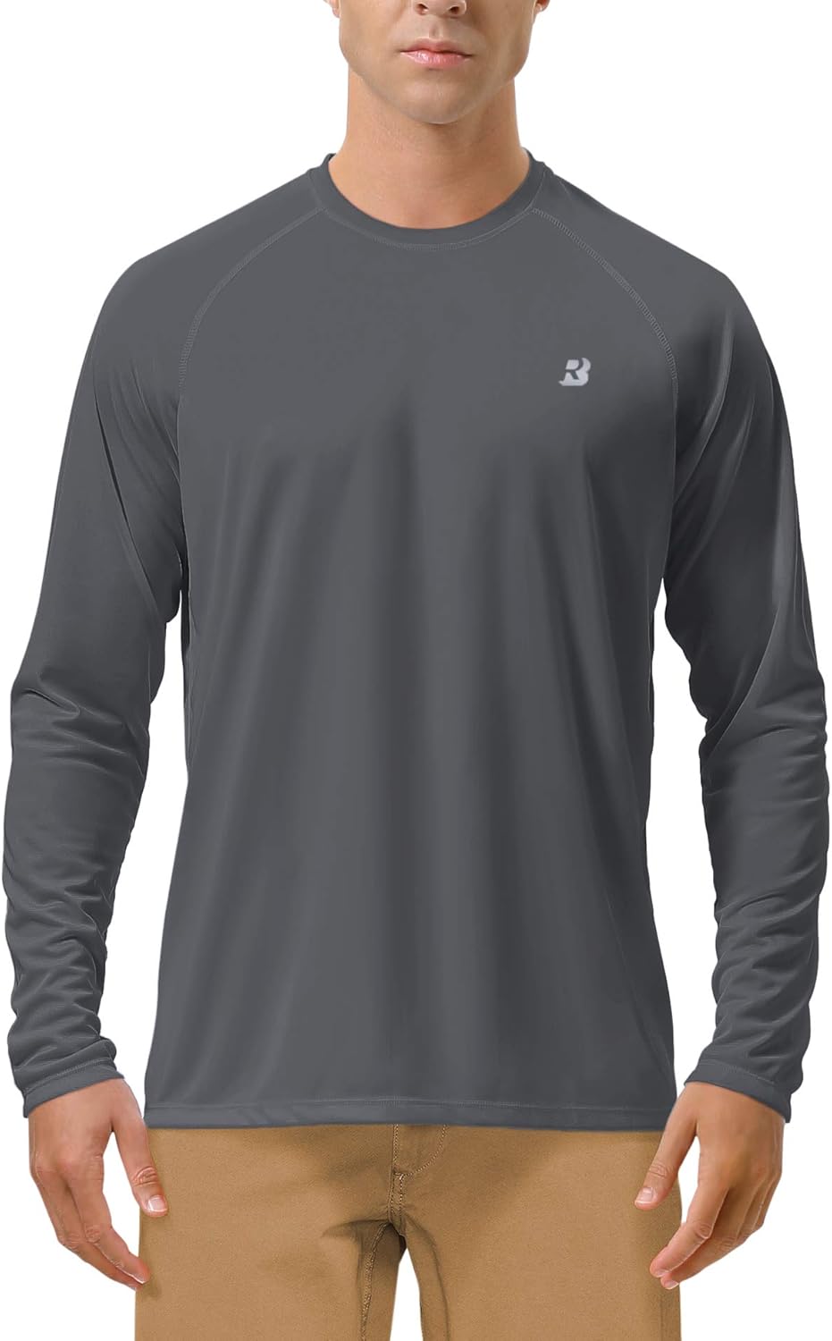 Roadbox Men's Sun Protection UPF 50+ UV Outdoor Long Sleeve Dri-fit T-Shirt Rashguard Shirts for Running, Fishing, Hiking: Clothing