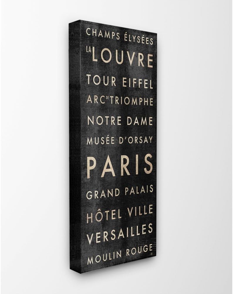 Paintings - Stupell Industries Paris Subway Places And Parks Stretched Canvas Wall Art, 10 x 1.5 x 24, Multi-Color