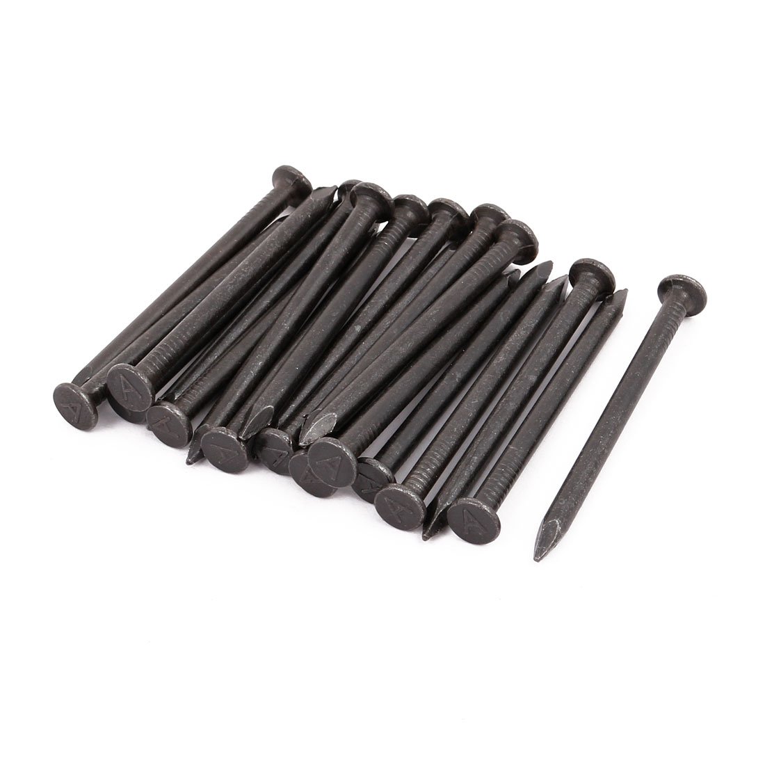 Sourcingmap Hardware Nails 2.5-inch Length Carbon Steel Point Tip Wall Cement Nail Black 20pcs