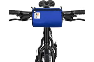 Oso Supply Co Handlebar Bike Bag – Water-Resistant Hard Shell with Quick-Access Zipper, Side Mesh Pockets, and Spacious Storage – Ideal for Cycling, Commuting, and Adventure Rides (Royal Blue)