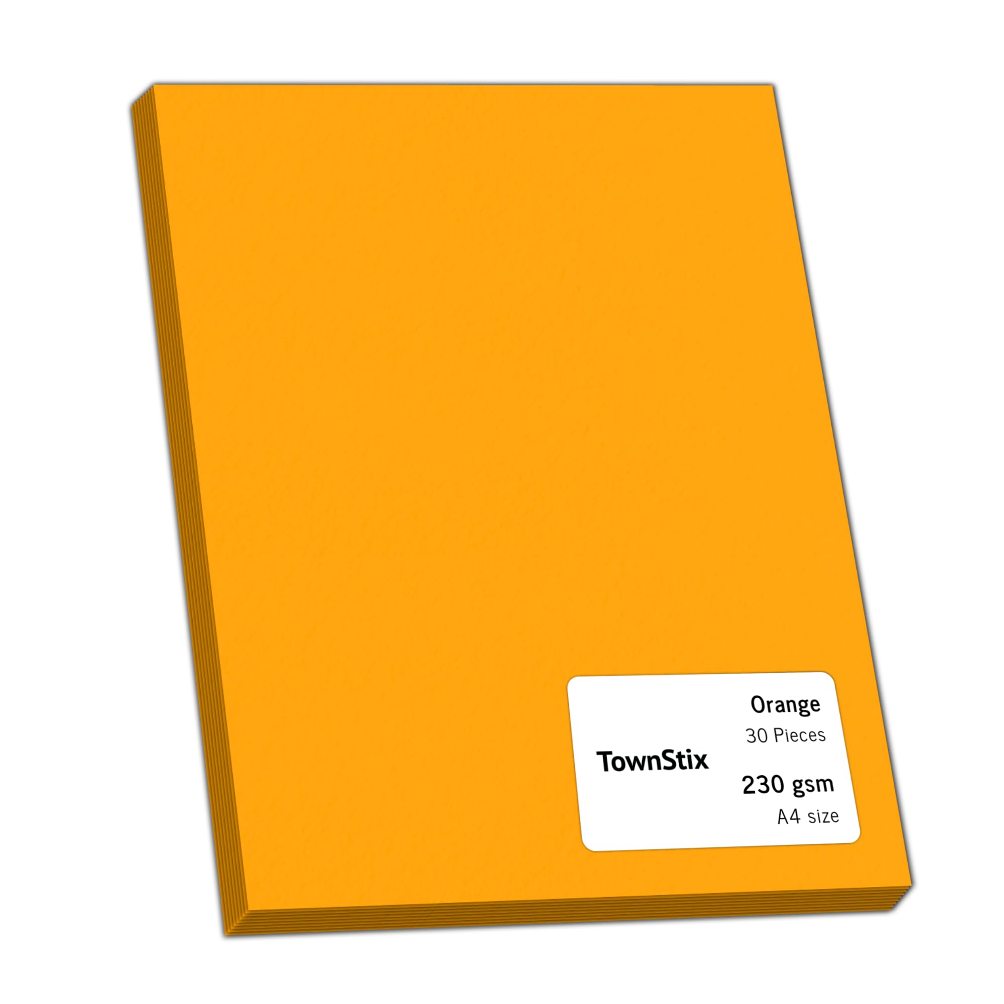 30 Pieces, 230gsm - A4 Orange Card, Thick Cardstock Paper