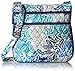 Vera Bradley Women's Cotton Triple Zip Hipster Crossbody Purse, Santiago, One Size