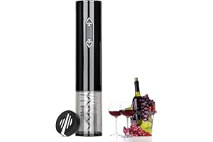 Electric Wine Bottle Opener, Wine Opener, Corkscrew with Foil Cutter, Auto Reusable Easy Carry Wine Opener, Batteries Powered