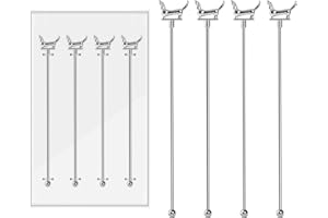 LYWUU Dachshund Coffee Beverage Stirrers, Dachshund Sausage Wiener Dog Gifts, Birthday Father's Day Christmas Gift for Men Women Dog Lovers, Cocktail Wine Drink Stir Swizzle Sticks 4 Pack