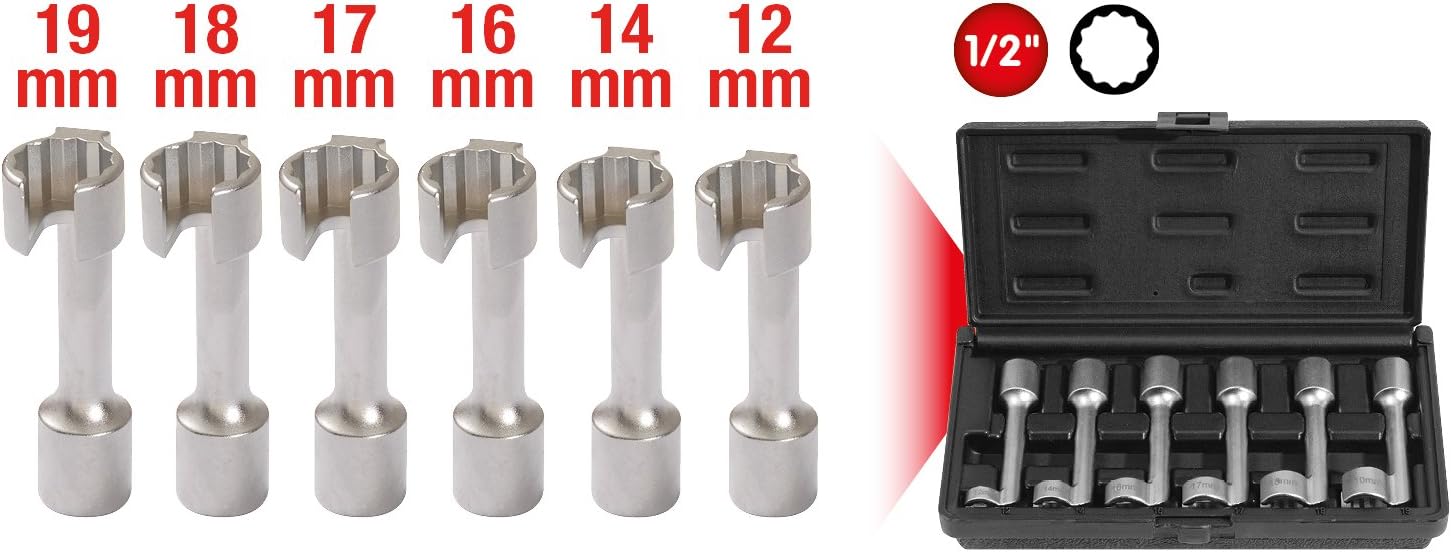 KS Tools 913.1210 1/2-inch Open Box Head Spanner Set (6 Pieces), Silver - Image 3