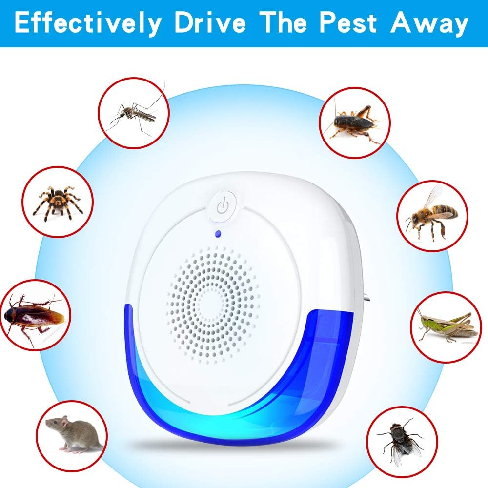 Ultrasonic Pest Repeller, 2020 Upgraded Pest Repeller Plug in Pest Control Indoor Bionic Wave Insect Repellent, Effective for Mouse, Mice,Rat, Mosquitos, Flies, Wasps,Spiders, Fleas, Cockroaches - Image 3