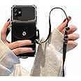 Tuxiwei for Foxx FOXXD A56 Case, Foxx A56 Phone Case Wallet Back with Card Holder, Shockproof Faux Leather Case Crossbody Adjustable Lanyard Hands Free | Kickstand/Stand with Magnetic Closure -Black