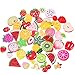 BBTO 100 Pieces Slime Charms Mixed Fruits and Sweets Slime Beads for DIY Crafts Accessories Scrapbooking