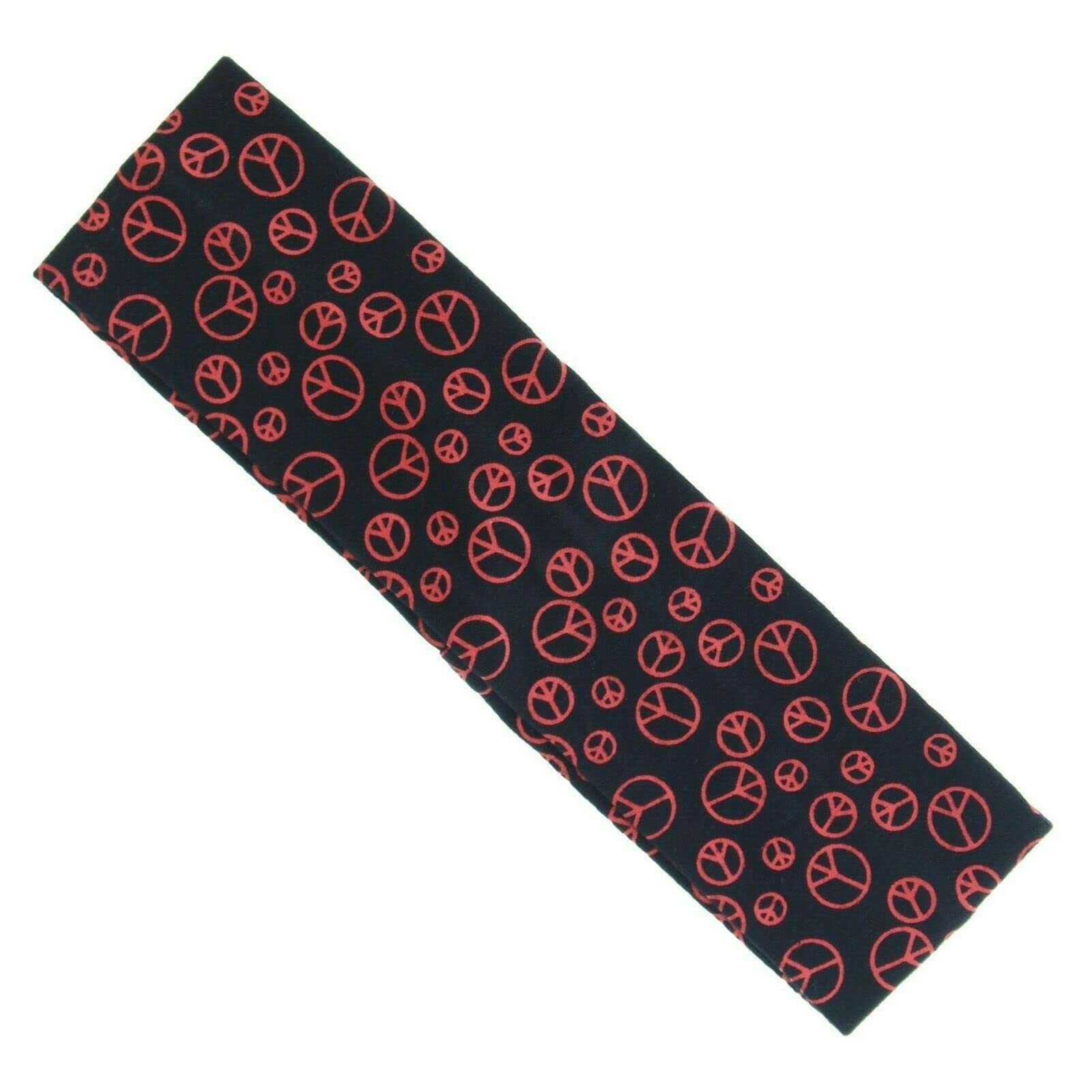 Topkids Accessories Yoga Headband for Women, Hairbands Women, Exercise Band, Womens Cycling, Sweat Bands, Hair Accessories, Headbands for Women's Hair (5cm / 2", Black w/Red CND Peace Symbol)