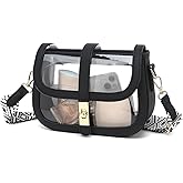 LOXOMU Clear Bag for Stadium Events, Cute Clear Crossbody Bag Stadium Approved, Small Clear Concert Purse for Women