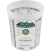 MOUNTAIN Disposable Quart Mixing Cups (100 per case), Made in USA; Solvent Resistant, Graduated Paint Mixing Cups, Reusable, Recommend by Paint Companies;