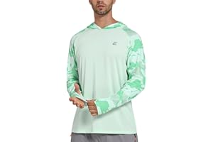 Endyart Men's UPF 50+ Sun Protection Hoodie Shirts UV SPF Long Sleeve Rash Guard Fishing Swim Shirts Quick Dry