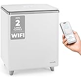 SereneLife WIFI Luxury Rectangle Towel Warmer - Spa & Bathroom Blanket Heater with Custom Fragrance, Auto Shut-Off, Fits 2 large Towels, Blankets, Bathrobes, PJ's - Perfect Gift for Him & Her (Silver)