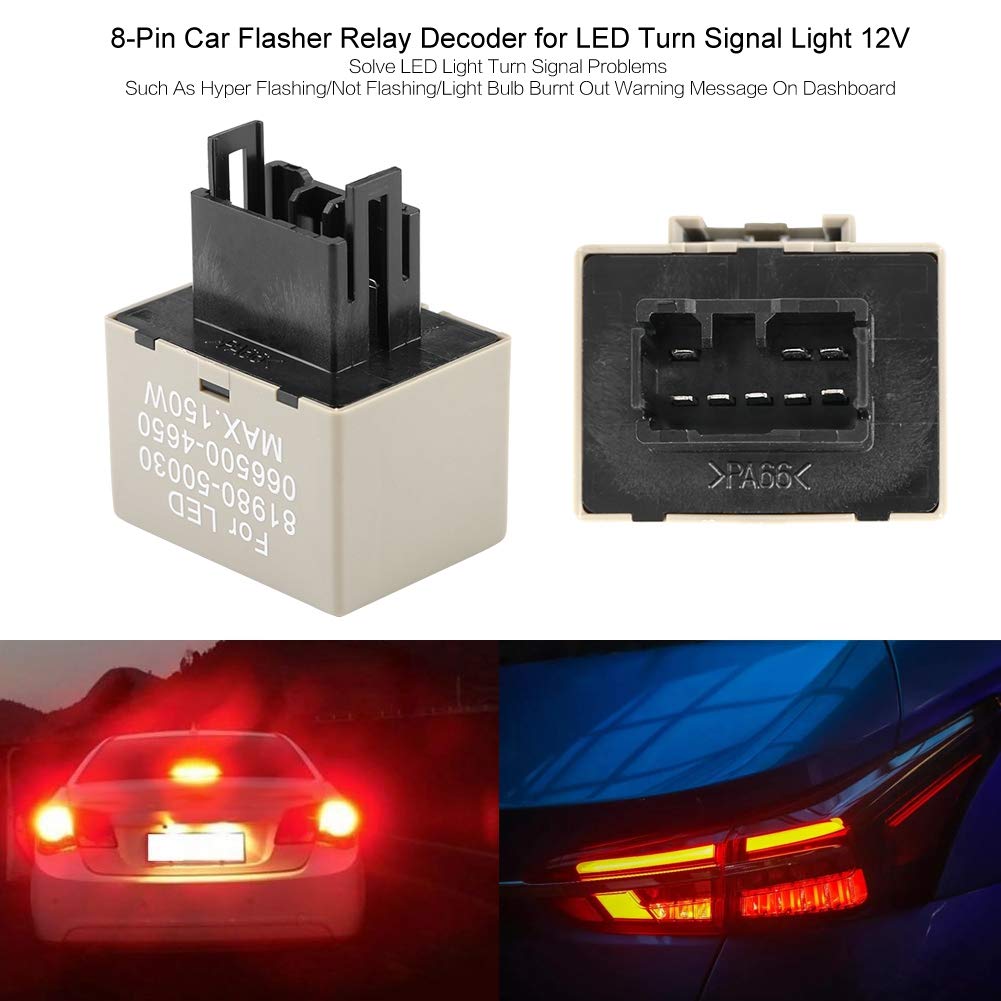 Duokon 12V 8-Pin Car Flasher Relay LED Turn Signal Light Electronic Relay for Lexus IS250 Toyota Camry