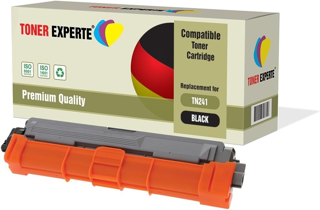 TONER EXPERTE® Compatible with TN-241BK TN241 Black Premium Toner Cartridge for Brother DCP-9015CDW DCP-9020CDW MFC-9140CDN MFC-9330CDW MFC-9340CDW HL-3140CW HL-3142CW HL-3150CDW HL-3152CDW HL-3170CDW