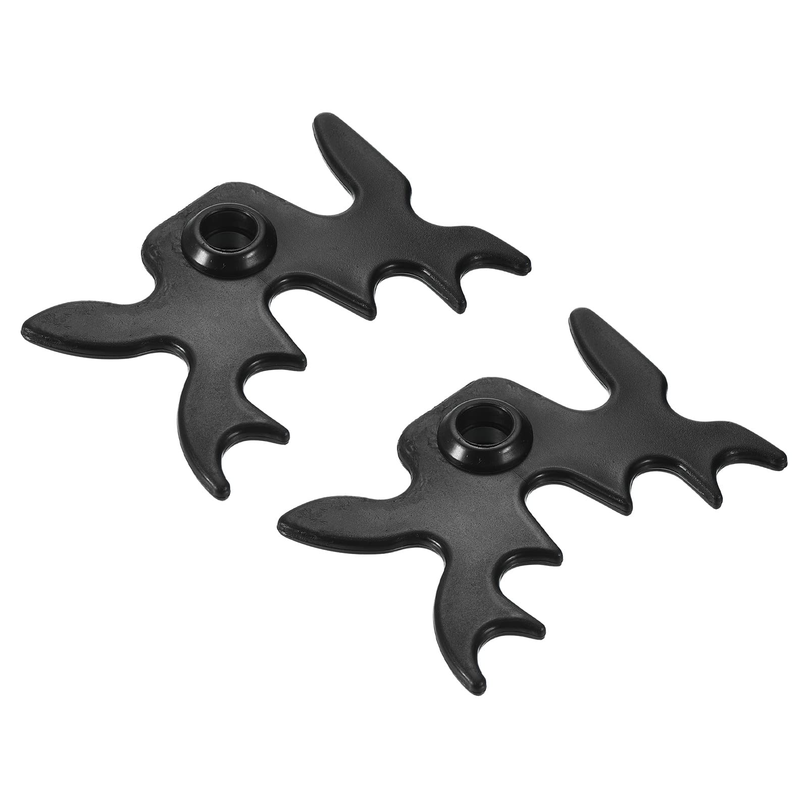 PATIKIL Billiard Bridge Head, 2 Pack Plastic Pool Billiard Cue Stick Bridge Plug-In Multifunction Billiard Accessories for Pool Table, Black