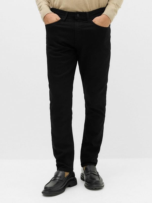 Jeans Slim Fit in Comfort Stretch Uomo Nero