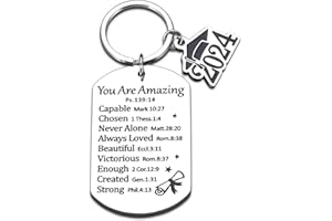 FOOZDEEVAAQ 2024 Graduation Gifts for Him Her Class of 2024 Graduation Gifts for Women Men Easter Gifts for Teens Graduation Gifts 2024 High School Boys Girl Senior Religious College Graduation Keychain Christmas