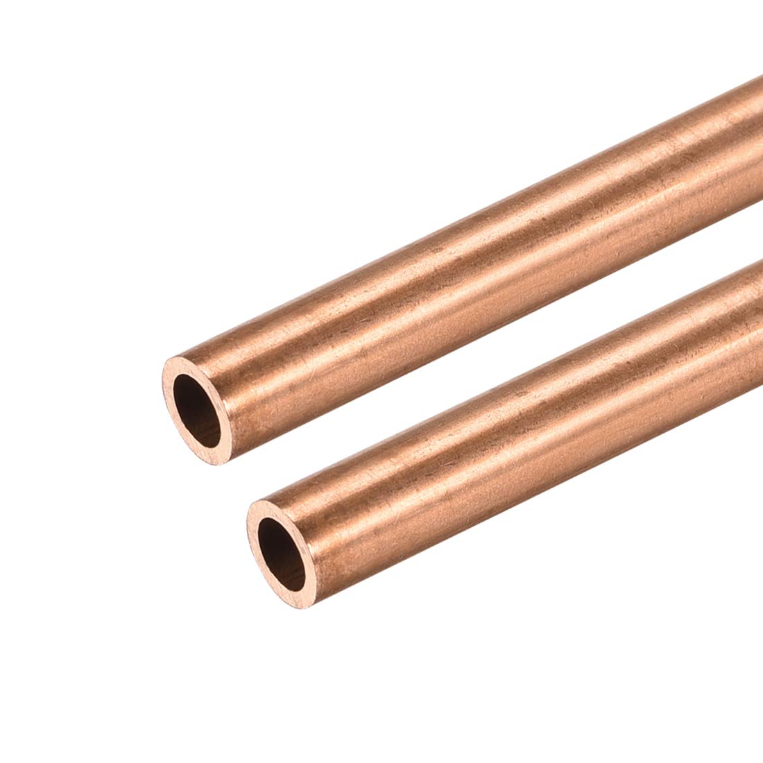 sourcing map Copper Round Tube, 6mm OD 1mm Wall Thickness 300mm Long Straight Pipe Tubing 2 Pcs