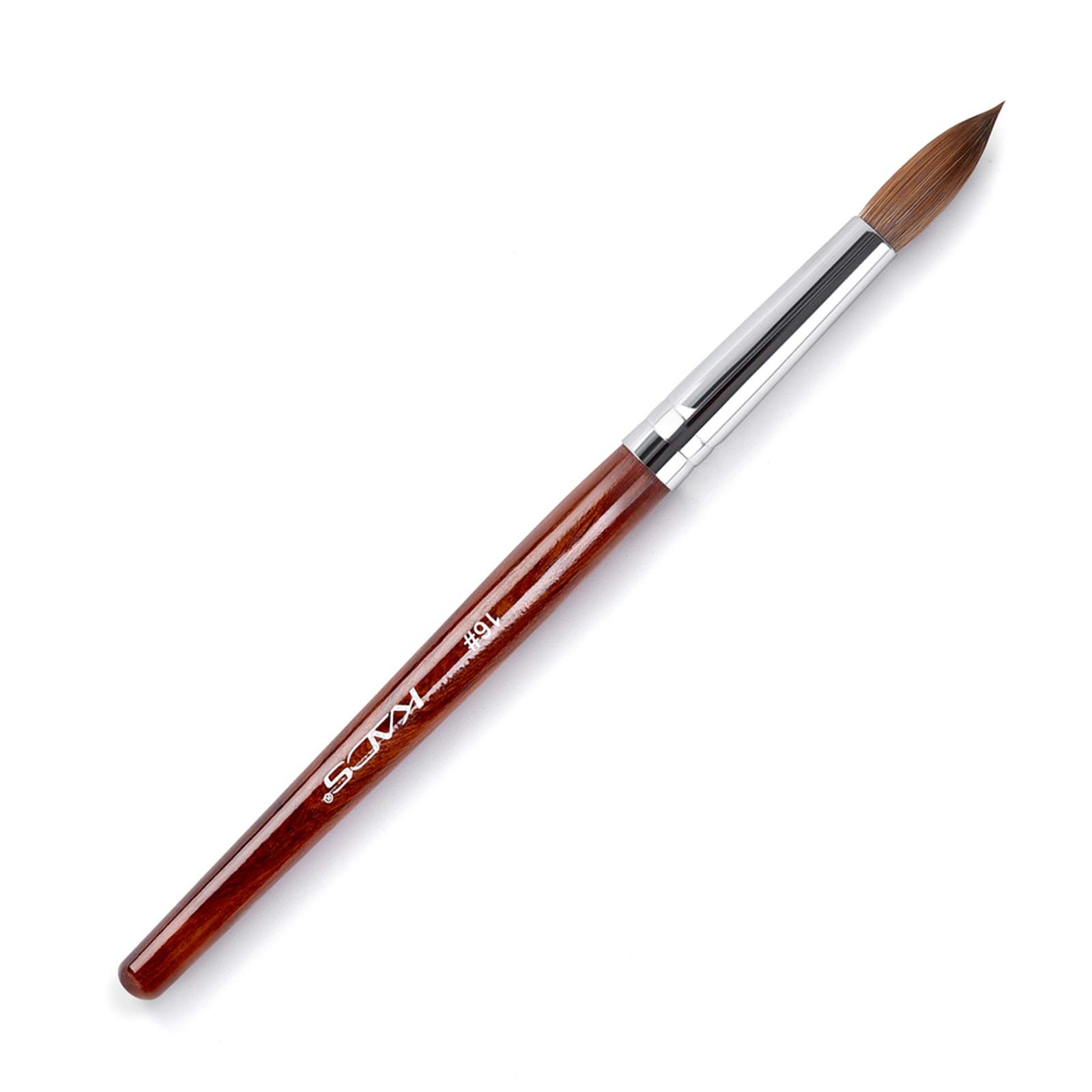 KADS Kolinsky Sable Acrylic Nail Art Brush Red Wood Pen Nail Brush for Nail Art Manicure Tool (16#)