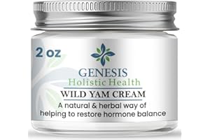 GENESIS HOLISTIC HEALTH Genesis Wild Yam Root Cream, Organic Balancing Cream for Women, Deep Nourishment and Hydration, Made with Wild Yam Root, Chaste Tree Berry, and Red Clover, 2oz
