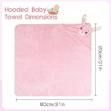 HiABsee Ultra Soft Hooded Baby Towel 80x80cm Rabbit Animal Design view 2