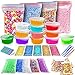 Upside Up Slime Kit & Supplies (Containers, Charms, Fishbowl Beads, Foam Balls, & More!) | DIY Fluffy, Cloud & Clear Premade Slime Making Gifts for Kids Boy & Girl Ages 4, 5, 6, 7, 8, 9, 10 Year Old