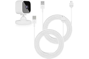 Zeshbit 2Pack 25ft/7.5m Power Cable for Blink Mini, Extension USB Cable Continuously Charging Your Indoor Plug-in Smart Camera(Not for Blink mini 2)
