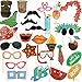 LeeSky 27pcs Luau Hawaiian Photo Booth Props Kit,Holiday Beach Pool Parties Summer Tropical Tiki Hawaii Birthdays Party Decoration Supplies