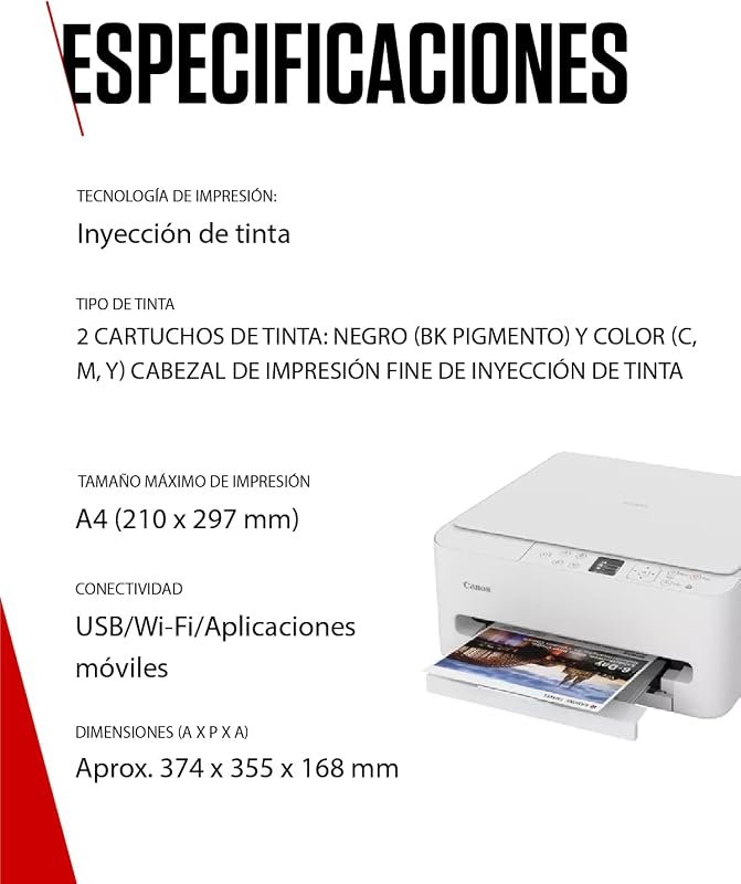 PIXMA TS6550I - Impressora tudo-em-um com conectividade Wi-Fi e ecrã OLED PIXMA Print Plan 1.42 - Inclui papel fotográfico A4 SG-201, 5 folhas