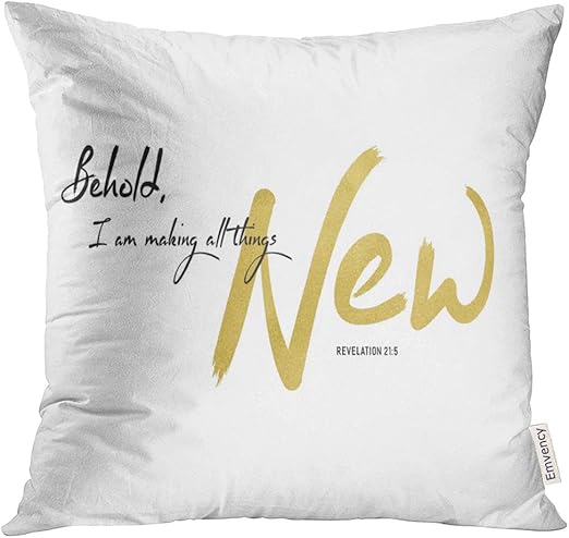 Amazon Com Golee Throw Pillow Cover Biblical Behold I Am Making