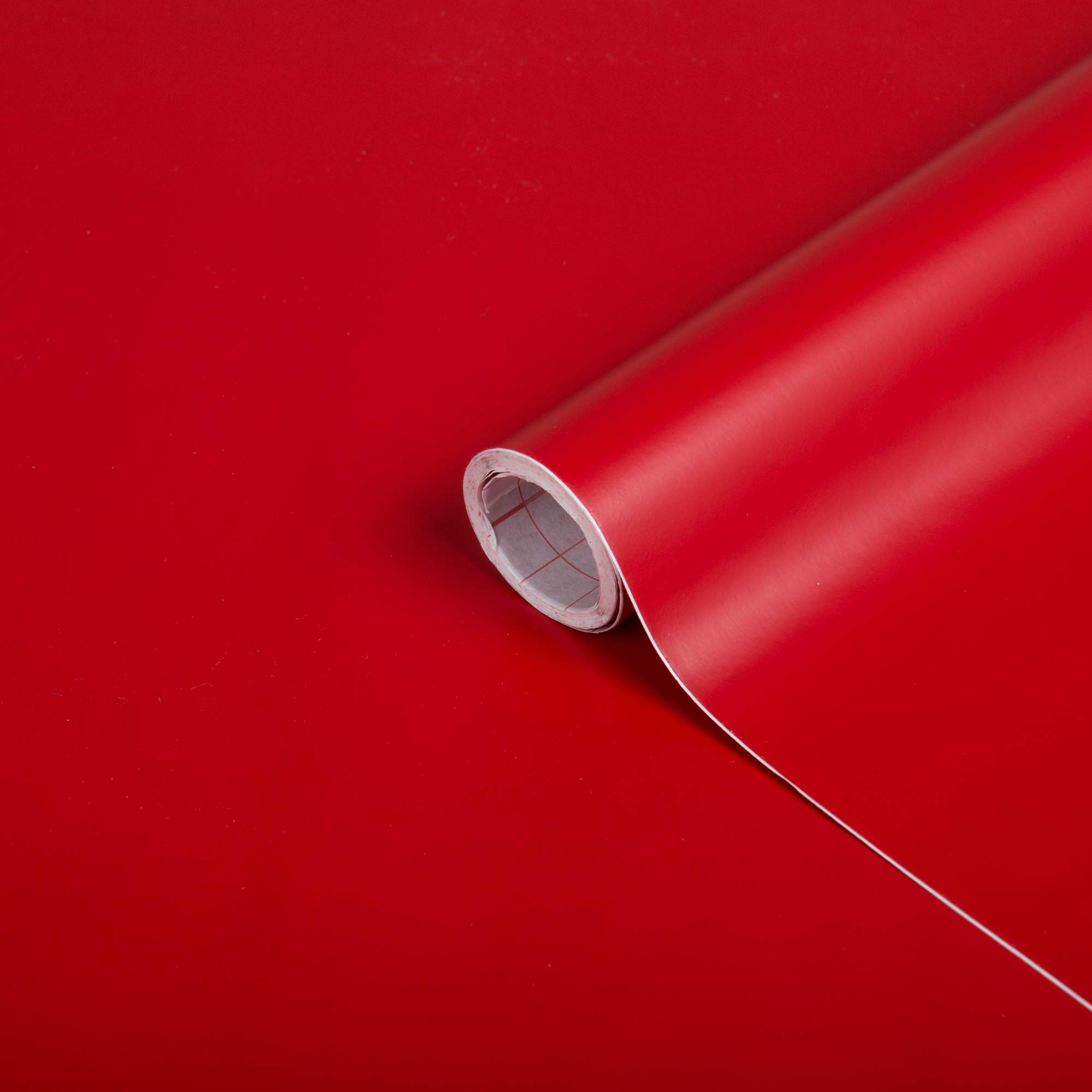 d-c-fix vinyl wrap Signal red matt plain 45 cm x 2 m - sticky back plastic roll for furniture, kitchen & cupboards - contact paper sticker self adhesive film — image 1